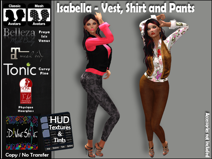 :: D!vine Style :: Isabella – Vest, Shirt and Pants