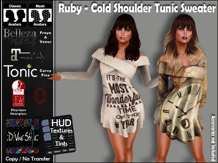 :: D!vine Style :: Ruby – Shoulder Cross Tunic Sweater